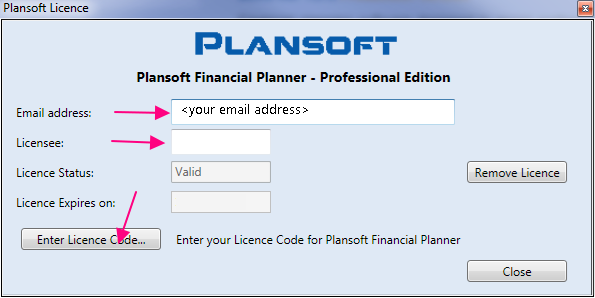 Plansoft Licence